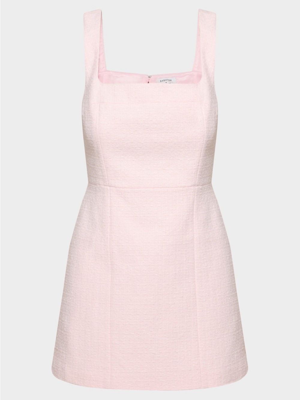 Babaton Veranda Dress NWT- Soft Pink Square-Neck Mini Dress